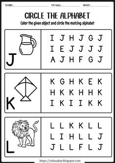 the alphabet worksheet for children to learn