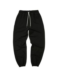 This is a comfortable sweatpants that is made out of sturdy cotton 100% fabric. With a relaxed silhouette, minimal design, and sturdy heavy weight fabric that went through tentar and tumble processing, you can wear it for casual and daily outfit. - Relaxed silhouette- High density jersey fabric (740g)- Elastic waistband with string- Set-up with 3N605 Sweatshirts Black Sweatpants With Elastic Cuffs For Streetwear, Black Cotton Joggers With Elastic Cuffs, Black Relaxed Fit Sweatpants With Double-needle Hem, Urban Cotton Sweatpants With Ribbed Cuffs, Cotton Tapered Leg Sweatpants For Streetwear, Black Cotton Joggers With Ribbed Cuffs, Comfortable Cotton Sweatpants For Streetwear, Basic Cotton Sweatpants For Streetwear, Black Relaxed Fit Sweatpants For Everyday