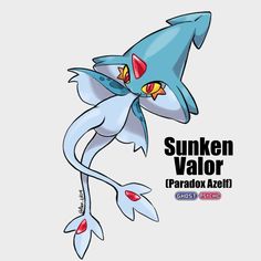 an image of a cartoon character with the caption sunken valor paradux azel