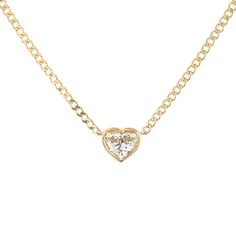 14K Gold Floating Bezel Heart Shaped Diamond Necklace Cheap Elegant Heart Cut Necklaces, Luxury Heart-shaped Diamond Necklace, Luxury Heart-shaped Necklaces, Luxury Heart-shaped Necklace For Her, Affordable Elegant Heart Cut Necklace, Luxury Bezel Set Diamond Necklace For Wedding, Gold Heart Necklace Zales, Luxury Dainty Heart Cut Necklace, Luxury Necklace With Detachable Heart Pendant