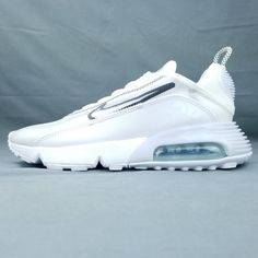 Product Name: Nike Air Max 2090 Women's Style Number: Ck2612 100 Size: Sizes 7.5-9 Color: White Black Our Shoes Are Brand New And 100% Authentic Or Your Money Back!!! Orders Usually Ship Within 24 Hours Via Usps Priority Mail (2-3 Days.) You Will Get Your Shoes Fast!!! White Leather Running Shoes For Streetwear, White Air Max Cushioned Lace-up Sneakers, Custom White Leather Sneakers For Jogging, White Leather Custom Sneakers For Jogging, White Custom Sneakers With Translucent Outsole For Jogging, White Custom Sneakers For Jogging With Translucent Outsole, White Leather Sneakers With Air Cushioning, White Custom Dynamic Sneakers With Branded Insole, White Custom Sneakers With Round Toe For Jogging