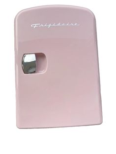 a pink toilet paper dispenser with the word girlfriend written in cursive writing