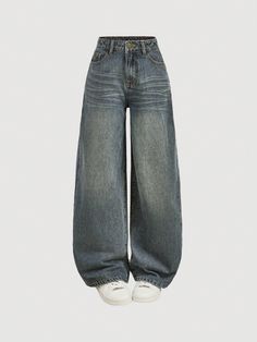 Kpop Streetwear, Back School Outfits, Vintage Baggy Jeans, Pantalon Baggy, 2000s Jeans, Baggy Jeans Outfit, Estilo Harajuku, Retro 2000s, Shein Jeans