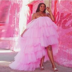 Pink Puffy Dress, Homecoming Dresses High Low, Strapless Prom Dress, Tulle Homecoming Dress, Dresses High Low, Formal Party Dress, Ball Gowns Prom, Tulle Prom Dress, Prom Dresses Ball Gown