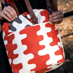 Commuter Tote - Echo Tangerine - Maika Canvas Laptop Bag, Bay Area California, Carryall Tote, Go Bags, Commuter Bag, Recycled Canvas, San Francisco Bay, San Francisco Bay Area, Sleeve Designs