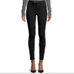 Super Versatile Pant Can Be Styled Casual Or Formal. Kind Of A Hybrid Between Pant And Legging With Thick Comfortable Stretch Material. Super Flattering. Seam Down The Front And Back Of The Legs. Zipped Pockets. Zip Fly Bottoms For Winter Workwear, Zip Fly Pants For Winter Workwear, Winter Workwear Bottoms With Zip Fly, Fitted Winter Bottoms With Zip Fly, Chic Winter Bottoms With Zip Fly, Elegant Tight Winter Pants, Tight Bottoms For Workwear In Winter, Tight Pants For Winter Workwear, Tight Full-length Workwear Pants