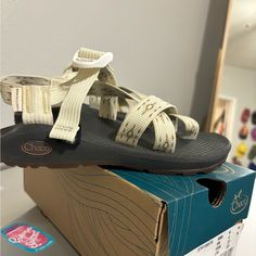 Only Worn Once, Literally Like Brand New!! I Am Open To Offers! Casual White Sandals For Outdoor, Casual Off White Round Toe Sandals, White Casual Sandals For Outings, White Sandals For Outings, Off White Casual Sandals For Spring, Casual Off White Sandals For Spring, Off White Casual Sandals For Summer, Casual Off White Sandals For Summer, Chaco Shoes