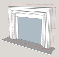 the measurements for a fireplace surround