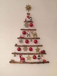 #homedecor, #interiordesign, #homedesign, #decor inspiration Wall Mounted Christmas Tree, Christmas Tree Branches, Christmas Decorations For Kids, Xmas Diy