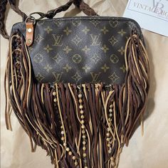 Vintage Boho Louis Vuitton Crossbody Bag With Fringe. This Bag Is Beautiful!! I Just Dont Use It Enough. I Need Bigger Bags. Comes With Dustbag. About 11in X 6in. Not Looking To Trade Thank You. Louis Vuitton Crossbody Bag, Louis Vuitton Crossbody, Bags Vintage, Big Bags, Louis Vuitton Bags, Vintage Boho, Louis Vuitton Bag, Crossbody Bag, Dust Bag