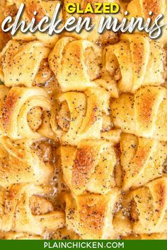 close up view of bread rolls in a casserole dish