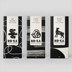 three different types of chocolate packaging designs