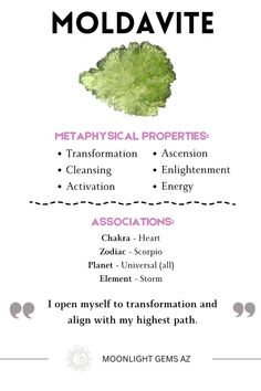 Moldavite Crystal Meaning, Moldavite Meaning, Sodalite Meaning, Pagan Life, Witch Apothecary, Moldavite Crystal, Crystal Healing Chart, Witch Crafts, Natural Philosophy