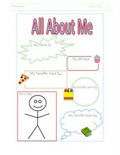 an all about me activity book with pictures