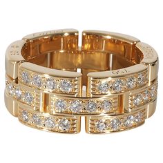 Cartier Maillon Panthere Band in 18k Yellow Gold 0.53 CTW PRIMARY DETAILS SKU: 135642 Listing Title: Cartier Maillon Panthere Band in 18k Yellow Gold 0.53 CTW Condition Description: The Panthère de Cartier collection pays tribute to the natural world. Incorporating the Maison's elegant and majestic mascot, the panther, the animal's eyes are made with encrusted tsavorite garnet stones. Retails for 8350 USD. In excellent condition and recently polished. Ring size is 50. Comes with Pouch;Service Papers;Papers; Brand: Cartier Collection/Series: Maillon Panthere Metal Type: Yellow Gold Metal Purity: 18k Ring Size: 5.25 Pre-Owned Jewelry Condition: Excellent CENTER STONE INFORMATION SIDE STONE INFORMATION Side Stone Weight 1 (cts): 0.53 Side Stone 1 Shape: Round Brilliant Side Stone 1 Color: F-G Cartier Panthere, Tsavorite Garnet, Garnet Stone, Cocktail Rings, Cartier, Panther, Types Of Metal, Diamond Engagement Rings, Garnet