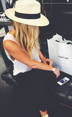 pinterest: @xsarelizabethx Hat Outfit, Hat Women, Summer Hat, Outfits With Hats, Outfit Summer, Summer Hats, Street Styles