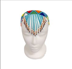 100 % Handmade with fine beads. One size fits most, Beaded Zulu tassel necklace that can also be worn as a head band. The band is multicolored and the tassel has a solid color with a finish of different colors. We have five solid colors for the tassel, Red, Orange, Blue, white and yellow. Made in South Africa, Durban. Beaded Festival Headband, Festival Beaded Headband, Beaded Headband For Festivals, Adjustable Beaded Bohemian Headband, Adjustable Bohemian Beaded Headband, Adjustable Blue Festival Headpieces, Adjustable Blue Headpieces For Festivals, Bohemian Beaded Festival Headband, Bohemian Multicolor Hair Accessories For Gifts