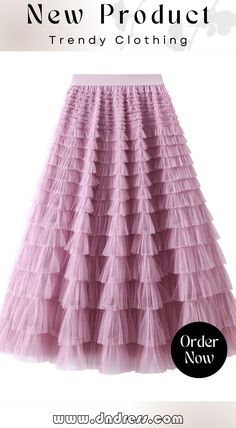 Be Your Own City Queen Tiered Elastic Waist Tulle Maxi Skirt