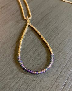 Beautiful teardrop necklace with gold and purple colored beads. The teardrop is on a 30 inch chain necklace. Gold And Purple, Teardrop Necklace, Jacksonville Fl, Beaded Necklaces, Necklace Etsy, Chain Necklace, Beaded Necklace, Jewelry Necklaces, Necklaces