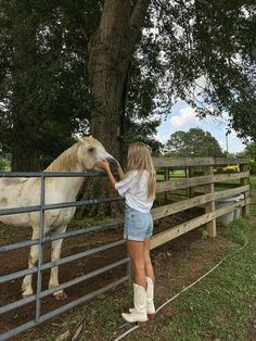 jean shorts , cowboy boots , white top , cute outfit , cowgirl aesthetic Cowgirl Boots Outfit Fall, Summer Cowboy Boots Outfit, Cowgirl Boots Outfit Summer, Cowgirl Boots Aesthetic, Shorts Cowboy Boots, White Cowgirl Boots Outfit, Cowboy Boots Outfit Fall, Horse Girl Outfits, Montana Cowgirl