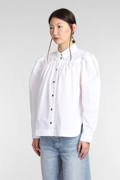 100% organic cotton Cotton Puff Sleeve Shirt For Work, Cotton Relaxed Fit Shirt With Puff Sleeves, Cotton Puff Sleeve Shirt In Relaxed Fit, Relaxed Fit Cotton Shirt With Puff Sleeves, Classic Puff Sleeve Shirt With Relaxed Fit, Classic Shirt With Puff Sleeves In Relaxed Fit, Puff Sleeve Shirt, Pleats Please Issey Miyake, Mohair Sweater