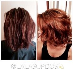 TRANSFORMATION: Blah To Red LOB - Wellness - Modern Salon Auburn Red Hair Color, Red Hair With Blonde Highlights, Hair Colours, Auburn Hair, Red Hair Color, Modern Salon, Grunge Hair, Hair Color For Black Hair