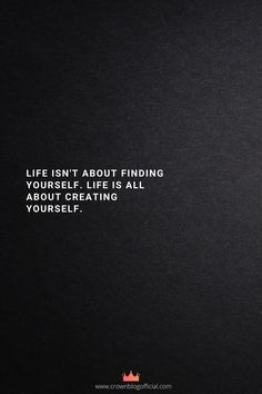 a black background with a quote about finding yourself