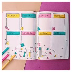 Weekly Log, April Bullet Journal, How To Bullet Journal, Bullet Journal Notes, Be My Last