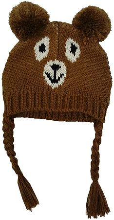 Bear Hat Playful Brown Winter Hat, Cute Brown Hat For Fall, Cute Brown Winter Beanie, Playful Brown Cap Hat, Warm Brown Hat, One Size Fits Most, Warm Brown Hat One Size Fits Most, Warm Brown Hat, One Size, Playful Brown Cap, Cute Adjustable Brown Hats