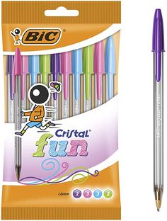 a pack of four different colored pens