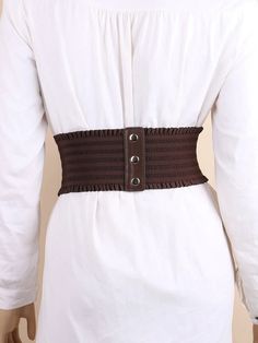 Transforming your look is easy with the right belt. Give your waist a unique touch and make a fashion statement with our lace elastic sash corset style belt with retro buckle. Get ready to receive the love of the drag queens who love our belts! Belt Material: PU Style: Fashion Width: 5.9"/15cm Waist: S: 25.6"-29.5"/65-75cm M: 29.5"-33.5"/75-85cm L: 33.5"-37.4"/85-95cm XL: 37.4"-41.3"/95-105cm XXL: 41.3"-49.2"/105-125cm Adjustable Brown Corset Belt With Matching Belt, Fitted Brown Belt For Party, Vintage Fitted Belted Corset Belt, Vintage Fitted Corset Belt, Chic Brown Corset Belt, Chic Fitted Brown Belt, Brown Fitted Corset Belt With Removable Feature, Adjustable Vintage Corset Belt, Adjustable Vintage Corset Belt With Removable Feature