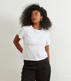 Perfectly vintage washed, slightly shrunken tee. Super soft and worn in. Made from washed cotton with a slouched boxy fit. 100% Cotton. Machine washable. Made in Los Angeles. XXS - Chest= 32", Length= 18" XS - Chest= 34", Length= 19" S - Chest= 36", Length= 20" M - Chest= 38", Length= 21" L - Chest= 40", Length= 22" XL - Chest= 42", Length= 22" 1X - Chest= 44", Length= 22" 2X - Chest= 46", Length= 22" 3X - Chest= 48", Length= 22" 4X - Chest= 50", Length= 22" Nya is 5’ 9.5", chest: 35”, waist: 27 Washed Cotton Relaxed Fit Cropped T-shirt, Washed Cotton Cropped T-shirt Relaxed Fit, Relaxed Fit Washed Cotton Cropped T-shirt, Cropped Washed Cotton T-shirt With Relaxed Fit, Washed Short Sleeve Cropped T-shirt, Washed Cropped T-shirt With Short Sleeves, Casual Washed Cropped T-shirt, Boxy Soft-washed Crew Neck T-shirt, Boxy Soft-washed T-shirt With Crew Neck