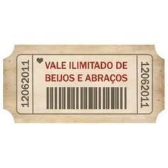 an old ticket with the words vale limado de belos e abacos