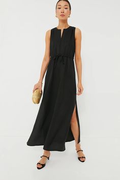 Black Tencel Grecian Keyhole Dress | Emerson Fry Versatile Black Maxi Dress For Summer, Summer Floor-length Maxi Dress For Work, Chic Black Maxi Dress For Daywear, Black Fitted Versatile Maxi Dress, Fitted Black Versatile Maxi Dress, Fitted Black Maxi Dress Versatile Style, Versatile Spring Maxi Dress, Black Maxi Dress For Work, Emerson Fry