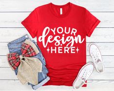 Customizable Red Short Sleeve T-shirt, Customizable Red Crew Neck Shirt, Red Customizable Short Sleeve T-shirt, Customizable Red Short Sleeve Tops, Customizable Red Casual T-shirt, Red Casual Customizable Shirt, Casual Red Customizable T-shirt, Tee Mockup, Printable Business