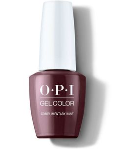 OPI GelColor - Complimentary Wine GCMI12 - Fall 2020 Milan Collection Pop the cork! A deep bouquet of ripened berries delight the senses to embody a full velvet burgundy in this gel nail polish. Nail Colors Opi, Fall Nail Colors Opi, Opi Gel Nail Polish, Opi Gel Nails, Red Gel Nails, Opi Colors, Maroon Nails, Soak Off Gel Nails, Nail Cuticle