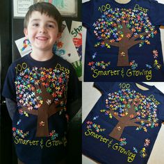 a young boy wearing a t - shirt with the words smart and growing on it