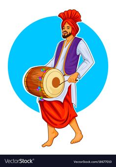 Punjabi Culture Painting, Punjabi Culture Art, Indian Illustration, Dancing Drawings, Graphic Design Brochure, African Art Paintings, Boy Drawing, Food Graphic Design