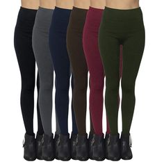 New 6 Pack Seamless Fleece Lined Leggings For Women - Winter, Workout & Everyday Use - One Size 6 Pack Fleece Leggings New Fleece Lined Leggings, Outfit Yoga, Outfit Chic, Lined Leggings, Winter Leggings, Fleece Leggings, Legging Outfits, Yoga Pant, Womens Pants