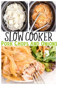 slow cooker pork chops and onions are the perfect side dish for any meal