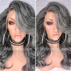 PLEASE READ FULL DESCRIPTION BEFORE PURCHASING :-) FREE SHIPPING Celebrity Style, High Quality, Heat Resistant Synthetic Lace Front Wig...Craftsmanship and Style 3X BETTER THAN BEAUTY SUPPLY BRANDS! The wig shown is the exact wig you will receive. THIS IS ONE GORGEOUS, EXCLUSIVE LACE WIG! Wig Name: Auntie Rochelle Wig Color: Salt and Pepper mix, 50/50, may have ash undertone Style/Texture: loose body curl, slight layers in front, Relaxed coarse but soft texture (Futura fiber, can use low heat) C Salt Pepper Hair, Alopecia Wig, Wig Grey, Gray Wig, Hair Grease, Grey Wigs, Silver Wigs, Grey Hair Styles, Foam Wigs