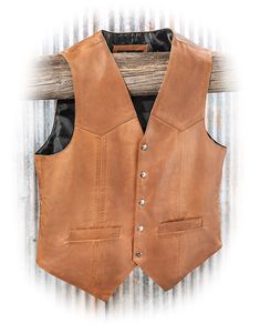 Snap Front Lambskin Vest | Russell's For Men Country Style Outfits Mens, Cowboy Suit, Vest Sewing Pattern, Buckaroo Boots, Western Vest, Leather Patterns, Western Clothes, Menswear Accessories, Men Stuff