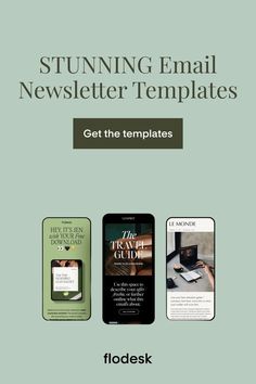 an email cover with three books on it and the text,'stunning email newsletter templates get the templates '