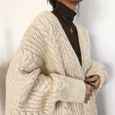 Product Description Product Description Women Thick Sweater Loose Female Long Cardigans Warm Twisted Knitted Winter Coat Features: 100% brand new and high quality. 2020 New Autumn Winter Knitwear Straight cardigan sweater coat, simple Package includes:Knitwear Note: Due to manual measurement, please allow 1-3 cm error.   Due to the difference between different monitors, the picture may not reflect the actual color of the item. Thank you! About Us Payment Shipping Terms Returns Contact Us Feedback Our working time: Hong Kong time: Monday to Friday 9:00 am to 4:30 pm.  Any questions, please contact us via eBay message, In our working hours will be resumed within 48 hours.  If you are satisfied with our service, please kindly leave us a positive feedback and give us the Detailed Seller Rating Long Cardigan Coat, Winter Knitwear, Long Knit Cardigan, Cardigan Sweater Coat, Mode Inspo, 가을 패션, Fall Winter Outfits, Long Cardigan, Long Sweaters