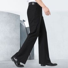 Waist Type: MID Thickness: Midweight Style: Smart Casual Pant Style: Flare Pants Length: Full Length Item Type:: Suit Pants Item Type: Full Length Gender: MEN Front Style: Flat Fit Type: Regular Fabric Type: Broadcloth Decoration: Pockets Closure Type: Zipper Fly Applicable Season: Four Seasons Trousers Business Casual, Casual Pants Style, Casual Pant, Classic Office, Formal Pants, Men Formal, Mens Dress Pants, Gray Suit, Formal Suits