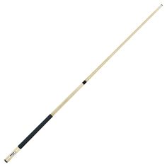 a pool cue with black and white trims on the end, in front of a white background