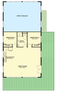 the floor plan for a house with an attached pool