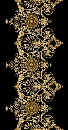 an ornate gold and black background