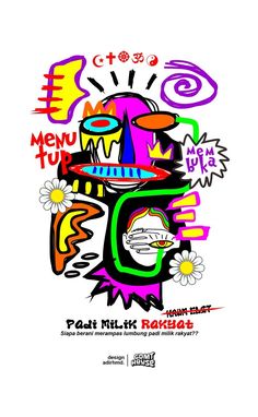 an advertisement for the festival featuring colorful art and graffiti on a white background with words written in