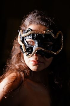 Crafted with precision and passion, our black snake masquerade mask is designed to mesmerize. The golden snake adds a touch of intrigue to your ensemble. Elevate any occasion - from masquerade balls to costume parties, from Halloween to elegant soirées - with our snake mask.


Age Group/Gender - Adult/Women

Size/Type - One size fits all adults

Mask Color - Black

Mask Material - Polyresin

Accent Material - Paint

Special Features - Gold snake Medusa Snake, Scary Halloween Masks, Creepy Masks, Golden Snake, Creepy Faces, Female Mask, Horror Masks, Scary Mask, Black Mask